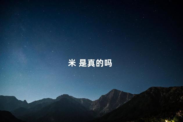 米 是真的吗